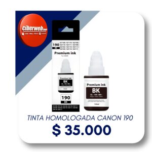 Tinta Canon Homologada 190 Black