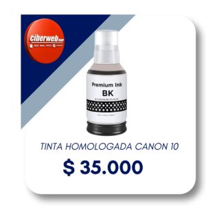 Tinta Homologada Canon 10 Black
